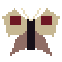 Polilla pixel art arrastrable